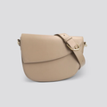 Asymmetrical Flap Saddle Crossbody Bag