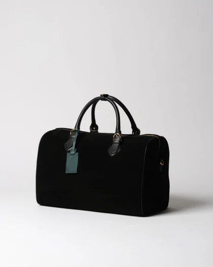 Suede Leather Large Weekend Duffle Bag