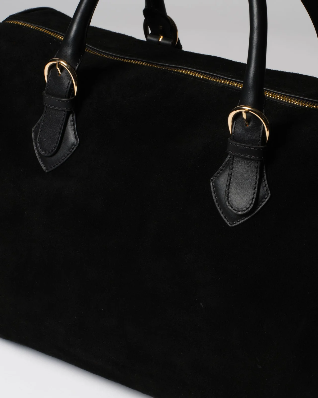 Suede Leather Large Weekend Duffle Bag