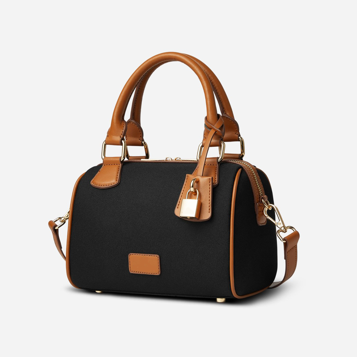 Mini Two-Tone Boston Doctor Crossbody Bag
