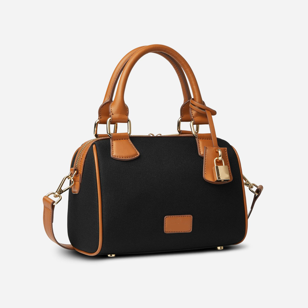 Mini Two-Tone Boston Doctor Crossbody Bag