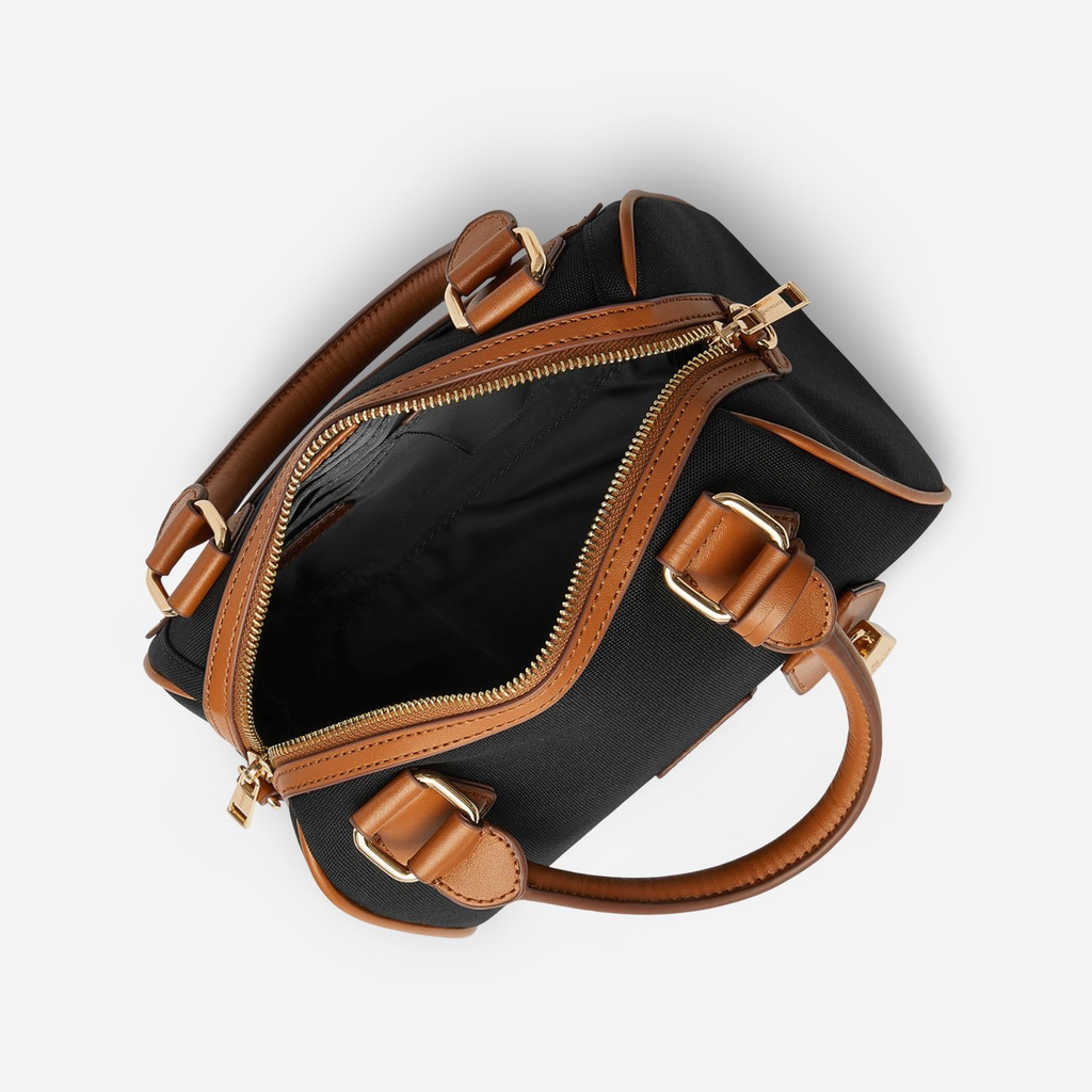 Mini Two-Tone Boston Doctor Crossbody Bag