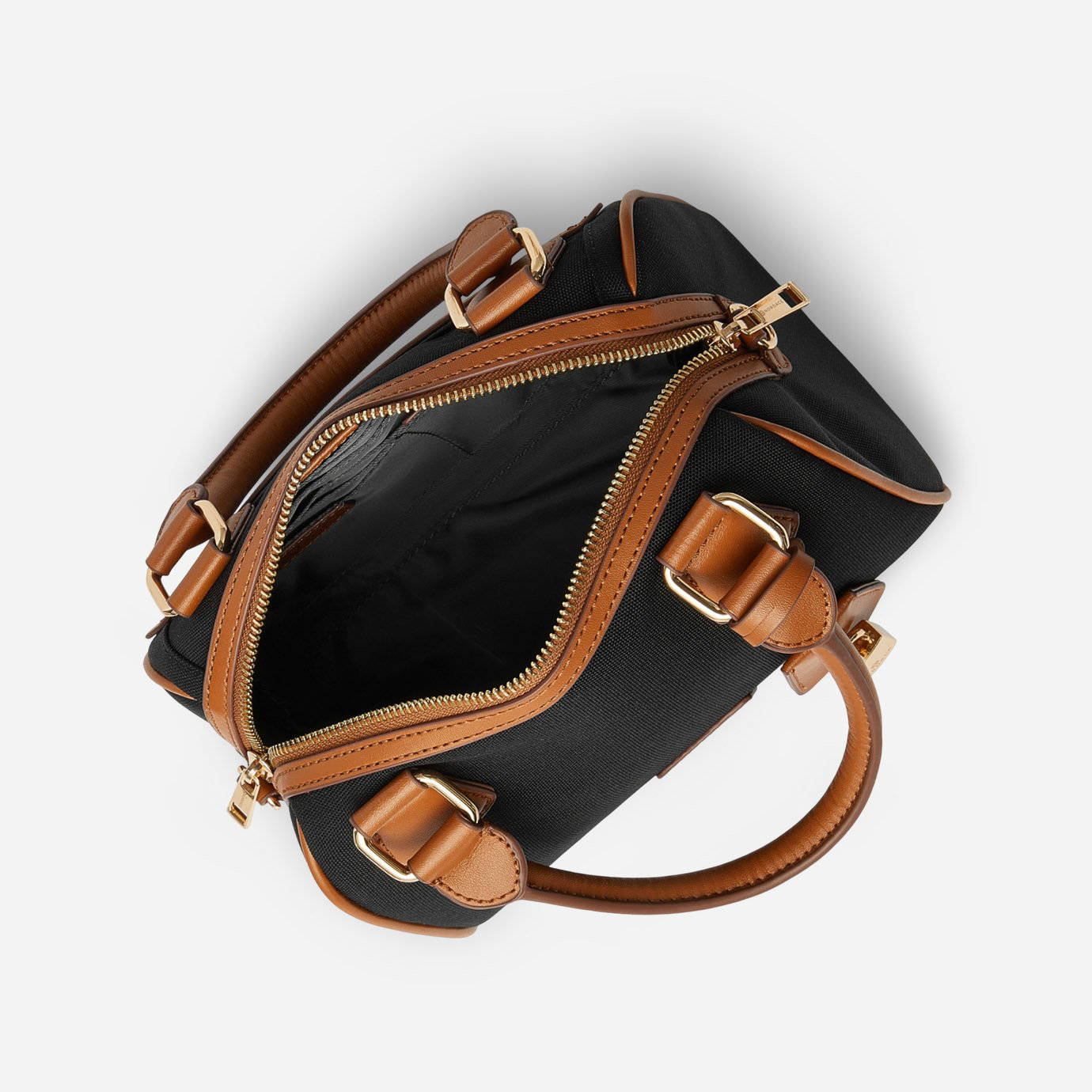 Mini Two-Tone Boston Doctor Crossbody Bag