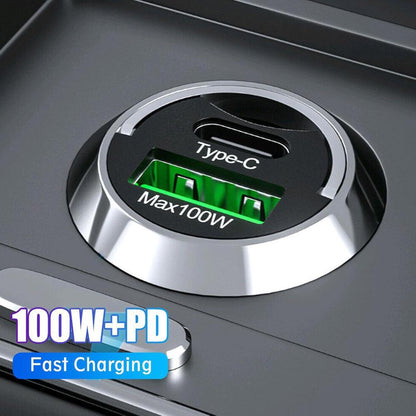 100W Type C charging provides a fast charging solution Made of travel-friendly metal for everyday use and use