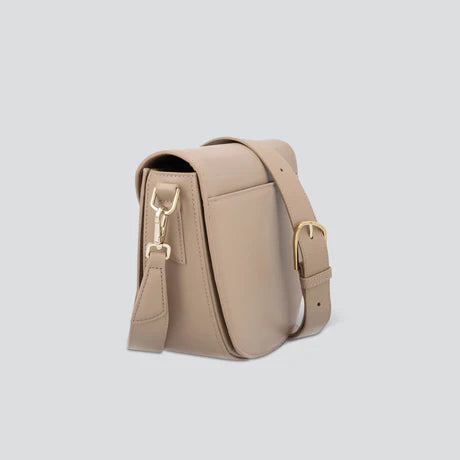 Asymmetrical Flap Saddle Crossbody Bag