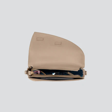 Asymmetrical Flap Saddle Crossbody Bag