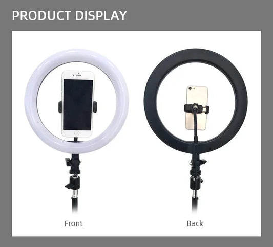 12 Inch LED Ring Light, Dimmable Photography Lighting Phone Camera Fill Light, USB Powered, Makeup Selfie Studio Light