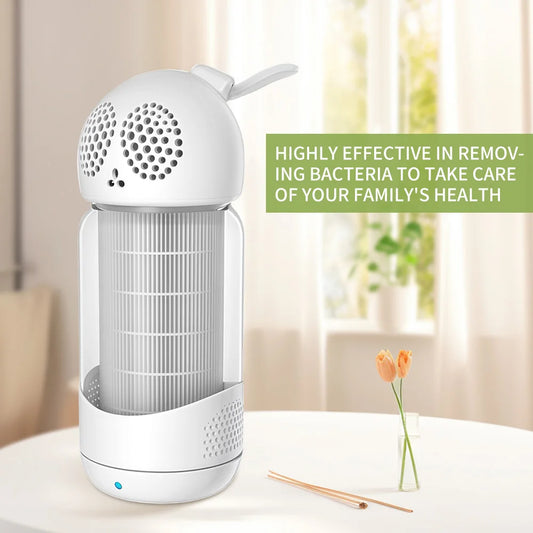 Portable Air Purifier USB Air Cleaner for Household With Smoke Odor Negative Ion Filter with Replaceable For Home Car Kitchen