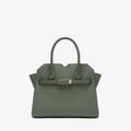 Metal Bar Top Handle Tote Bag